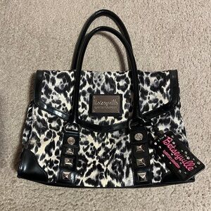Betsey Johnson Y2K Betseyvillle Animal print tote back, laptop case
